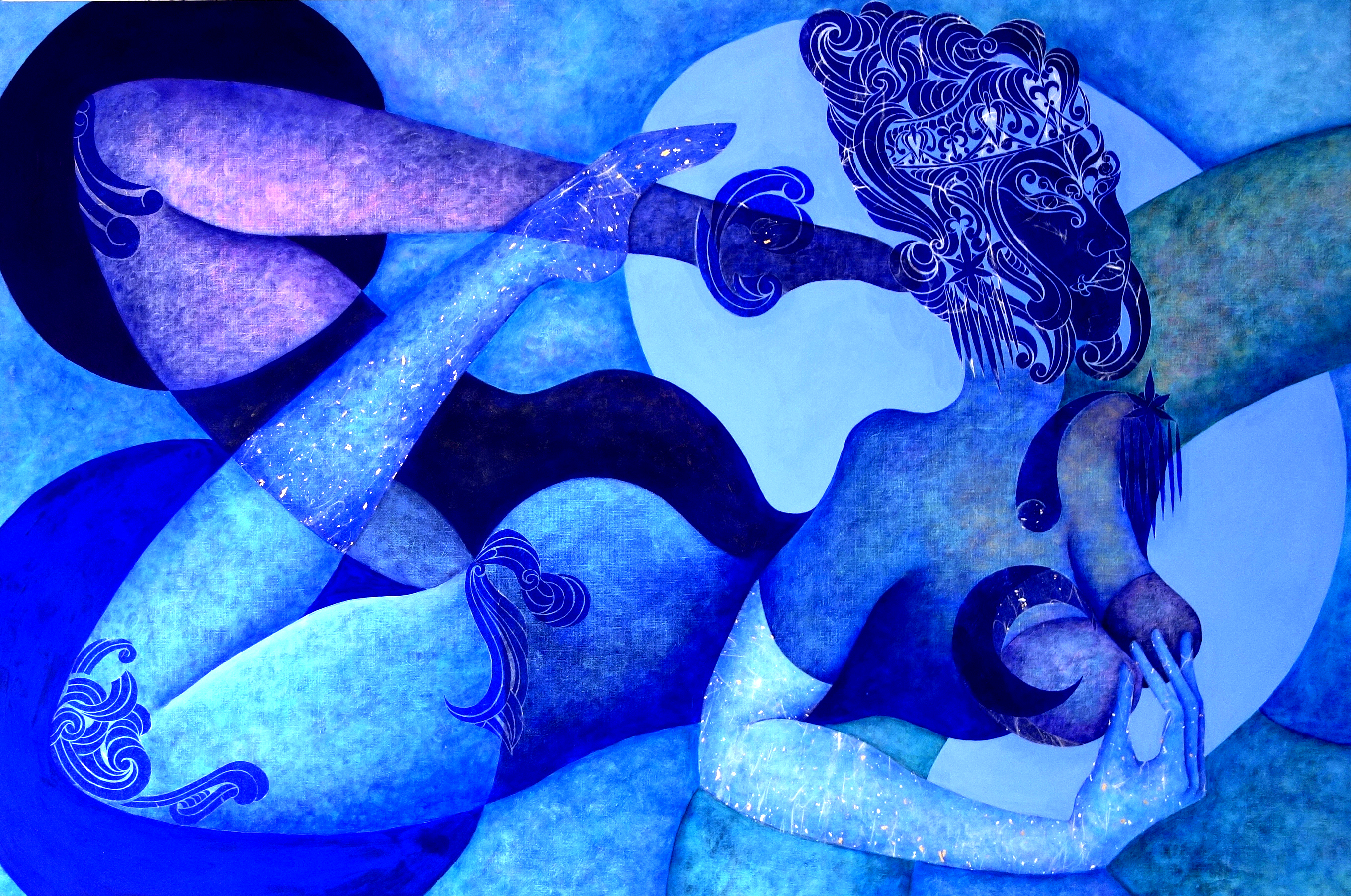 Blue Conversation 1/2